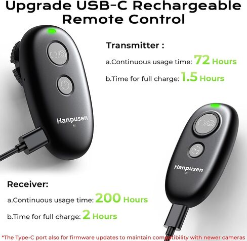 Rechargeable Camera Remote Shutter Release for Sony - Hanpusen Wireless & Wired Remote Control for Sony A7 V, A7C II, A7 III, A7 IV, ZV-E10, A6400, A9 III, A1, A7R V, A6700, ZV-E1, FX3, FX30,RX100 VII in Kuwait