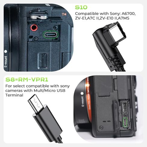 Rechargeable Camera Remote Shutter Release for Sony - Hanpusen Wireless & Wired Remote Control for Sony A7 V, A7C II, A7 III, A7 IV, ZV-E10, A6400, A9 III, A1, A7R V, A6700, ZV-E1, FX3, FX30,RX100 VII in Kuwait