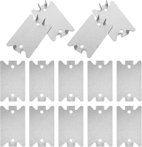 HEMOTON 50pcs Heavy Duty Metal Wire Plant Protector Plate for Wires and Cables with Silver Finish Sturdy Nail Plates for Electrical Cable Shielding and Protection and Pipe Installation in Kuwait