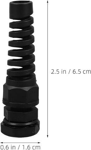 Waterproof Nylon Cable Gland and Built-in Anti-bend Guide Channel 20pcs with Self-adaptive Clamping Mechanism Black Cable Connector for 3-6.5mm Wire, for Outdoor and Industrial in Kuwait