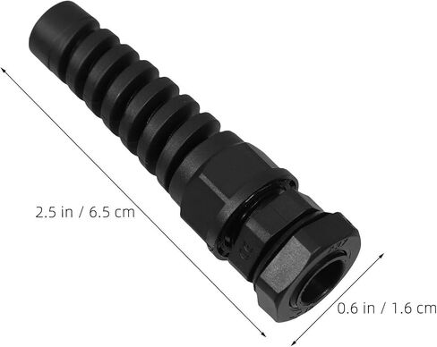 Waterproof Nylon Cable Gland and Built-in Anti-bend Guide Channel 20pcs with Self-adaptive Clamping Mechanism Black Cable Connector for 3-6.5mm Wire, for Outdoor and Industrial in Kuwait