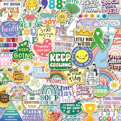 SigyoJeom 300PCS Mental Health Stickers, Affirmation Vinyl Decals Bulk in Saudi Arabia
