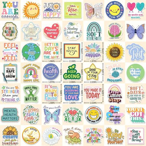 SigyoJeom 300PCS Mental Health Stickers, Affirmation Vinyl Decals Bulk in Saudi Arabia