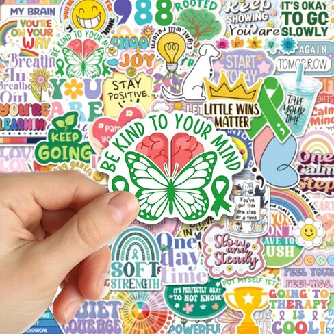 SigyoJeom 300PCS Mental Health Stickers, Affirmation Vinyl Decals Bulk in Saudi Arabia