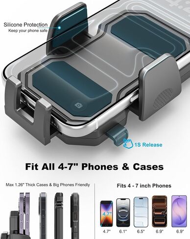 Shopping Cart Phone Holder, [Anti Shake Silicone Strap] Grocery Cart Phone Mount, 360° Rotation Carts Handlebar Cellphone Clamp for List, Coupon, Delivery App, Fits iPhone, Galaxy, 4-7" Phones in Kuwait