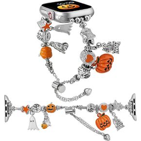 Cute Charms Bracelet Band Compatible with Apple Watch Band 38mm 40mm 41mm 42mm 44mm 45mm 49mm, Unique Pendants Metal Strap Pandora Bracelet iWatch Series 11/10/9/8/7/6/5/4/3/2/1/SE in Saudi Arabia