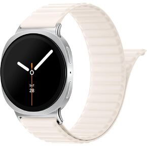 Magnetic Silicone Sport Band Compatible with Samsung Galaxy Watch 9 8 Band 40mm 44mm/Galaxy Watch 8 Classic 46mm Strap, Soft Waterproof Adjustable Replacement Wristband for Men Women in Kuwait