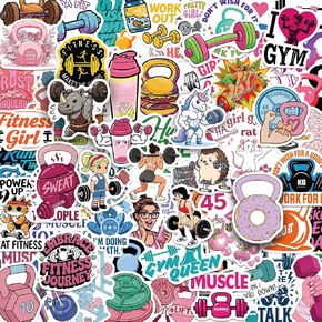 120Pcs Funny Gym Stickers, Cute Girly Weightlifting Gym Training Vinyl Stickers for Water Bottle, Laptop - Workout Gifts, Weight Lifting Party Supplies for Women, Teen Girls in Kuwait