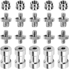 Anwenk 1/4 to 3/8 Screw Adapter Converter Threaded Screws Adapter Spigot Screw Mount Set for Camera Tripod Monopod Ballhead Flash Light Stand Shoulder Rig in Kuwait