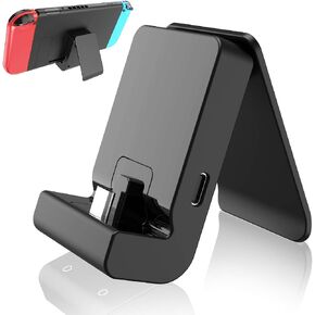 Switch Stand for Nintendo,Charging Dock for Switch 2 / Lite/OLED, Portable Adjustable Charging Stand for Nintendo with USB Type C Charger Port(Black) in Kuwait
