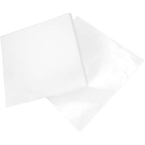 NUOBESTY 50pcs Self-Adhesive Vinyl Record Sleeves Protective Plastic Outer Covers for Standard Vinyl Record Storage Sturdy Design in Kuwait