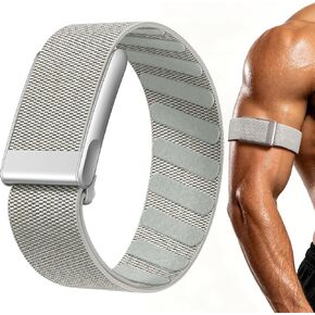Getino Nylon Bicep Band Compatible with Whoop 5.0 Bands One, Peak and Life MG, Breathable Sport Adjustable Elastic Replacement Strap for Whoop Bicep Band 5.0 Fitness Activity Tracker, Starlight in Saudi Arabia