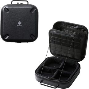 ELECOM NESTOUT Gear Storage Case, Lightweight Hard Shell, Water-Resistant, Stackable Organizer with Padded Dividers, Impact Resistant, Fits Travel Outdoor Batteries Tech Accessories (Black) in Kuwait