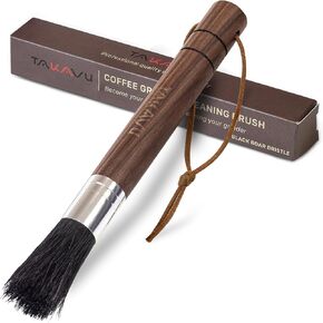 TAKAVU Coffee Grinder Brush, Natural Boar Bristle, Espresso Barista Cleaner in Kuwait