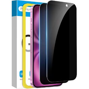 Fotbor 2 Pack Compatible for iPhone 15 Plus/iPhone 16 Plus Privacy Screen Protector, Anti Spy Private Case Friendly Anti-Scratch 9H Hardness Tempered Glass in Kuwait