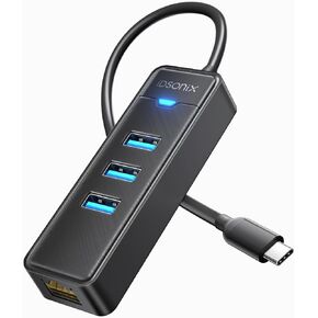 iDsonix USB C to Ethernet Adapter, 4 IN 1 USB C Hub with RJ45 10/100/1000 Mbps Ethernet & 3 USB 3.0 Ports, USB Splitter Multiport Network Adapter, USB C Port Hub for MacBook/iPad Pro/Windows/Laptop/PC in Saudi Arabia