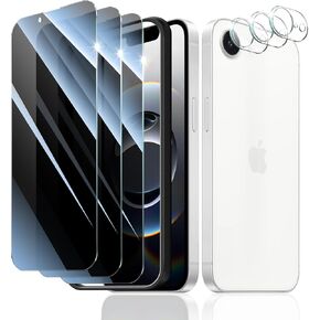 3+3+1-Pack, Screen Protector and Camera Lens Protector for iPhone 17e/16e with Installation Alignment Aid, Tempered Glass Film, Impact-Protection, HD, Anti-Scratch, 9H Hardness in Saudi Arabia
