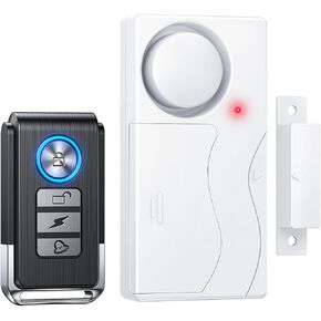 Wireless Door Alarm, 110dB Loud Door Chimes When Door Opens - Door Sensor Alarm with Remote, Battery Operated, for Home Security, Kids Safety, Dementia, Windows(4 Pcs) in Saudi Arabia