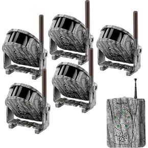 Wireless Hunting Alarm Kits 300m Long Range Night Vision Motion Detector for Deer Hog etc. Hunting/Travel/Warning 360 Degree Waterproof Security Sensor with Receiver for Camp Farm Home Surveillance in Kuwait