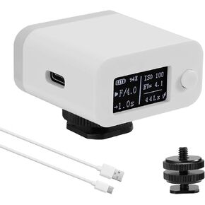 Adjustment Camera Light Meter, Light Meter Camera Photometer Photography Set with Display Screen, Metering Angle: 45°, Shutter Range: 30s~1/8000s, Iso Range: Iso 6–8000, for Film Photography in Saudi Arabia