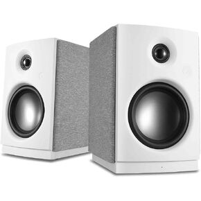 HiVi-Swans OS-10 HiFi Stereo Speakers, Bluetooth 5.0 Active Computer Bookshelf Speakers - 4'' Dynamic Woofer, Powered Desk Speakers 62w RMS with Touch Control for PC/Phone/TV - White in Kuwait