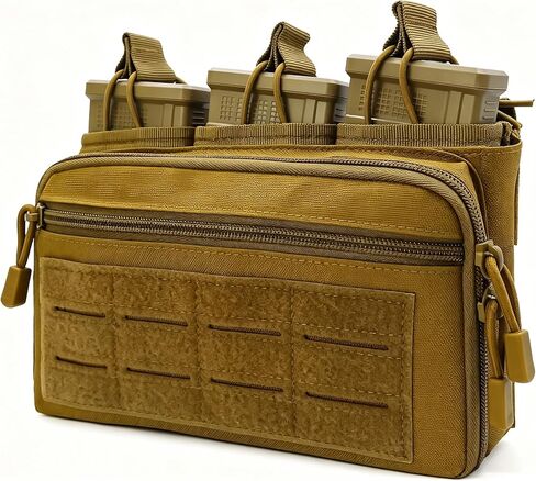 Tactical Mag Admin Pouch Molle Mag Pouch, Open Top Single/Double/Triple Magazine Pouch Holder Carrier for M4 M16 AK AR Glock M1911 92F 9mm Molle Utility Tool Pouch Medical EMT Organizer in Saudi Arabia