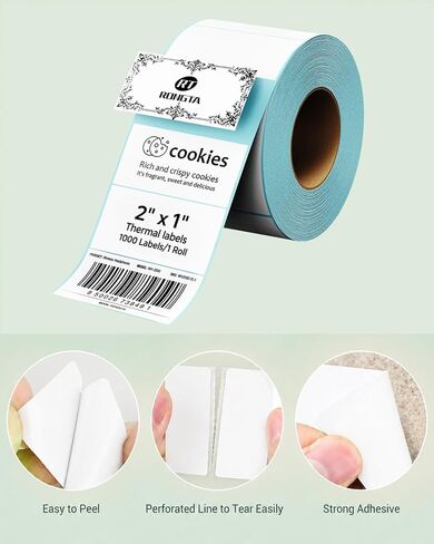 2" x 1" Direct Thermal Labels, Adhesive Stickers, Roll of 1000 Labels in Saudi Arabia