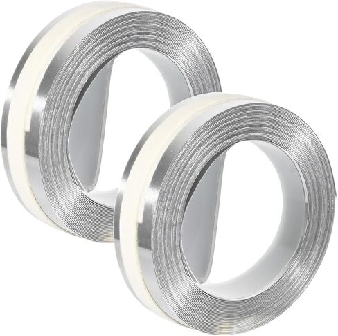 Aluminum 3D Manual Embossing Label Tape Compatible with DYMO Label Makers M1011/M11, Self Adhesive, 1/2'' x 12ft (2Pack) in Kuwait