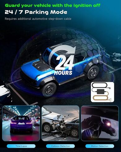 4 Channel Dash Cam Front and Rear Inside, 360° Dash Camera for Cars in Kuwait