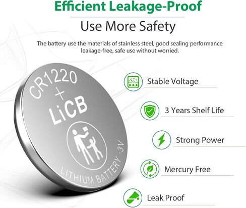 LiCB 10 Pack CR1220 3V Lithium Battery CR 1220 in Kuwait