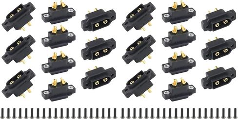 Amass 10 PCS XT60EW-M Mountable XT60E Male Plug Connector with Screws for RC Drone Aircraft FPV Racing Drone in Kuwait