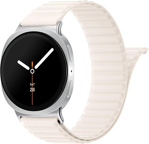 Magnetic Silicone Sport Band Compatible with Samsung Galaxy Watch 9 8 Band 40mm 44mm/Galaxy Watch 8 Classic 46mm Strap, Soft Waterproof Adjustable Replacement Wristband for Men Women in Kuwait