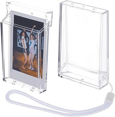 CREATCABIN 2x3 Inch Photo Holder with Wrist Lanyard for Mini Evo/Liplay/Link 3/12/11/41/40/Se/99/90/9/8/7s Instant Camera Film Photo Holder Protective Case Transparent Storage Box Accessories in Kuwait