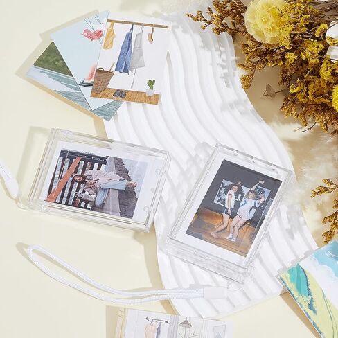 CREATCABIN 2x3 Inch Photo Holder with Wrist Lanyard for Mini Evo/Liplay/Link 3/12/11/41/40/Se/99/90/9/8/7s Instant Camera Film Photo Holder Protective Case Transparent Storage Box Accessories in Kuwait