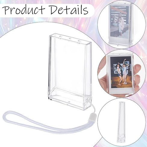 CREATCABIN 2x3 Inch Photo Holder with Wrist Lanyard for Mini Evo/Liplay/Link 3/12/11/41/40/Se/99/90/9/8/7s Instant Camera Film Photo Holder Protective Case Transparent Storage Box Accessories in Kuwait