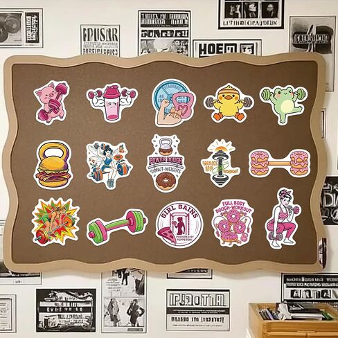 120Pcs Funny Gym Stickers, Cute Girly Weightlifting Gym Training Vinyl Stickers for Water Bottle, Laptop - Workout Gifts, Weight Lifting Party Supplies for Women, Teen Girls in Kuwait