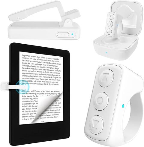 Multi-Function Bluetooth Page Turner TikTok Scrolling Ring Ideal for E-Readers/TikTok Videos/Camera Recording Compatible with Kindle/Kobo/iOS/Android (Black) in Saudi Arabia