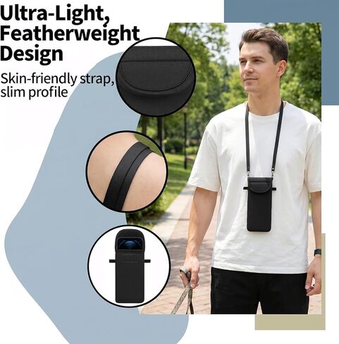 2 Pcs Phone Crossbody Bag, Universal Neoprene Cell Phone Pouch Purse Crossbody with Neck Strap, Around Neck Carrying Case for iPhone Cell Phones Coin Key in Saudi Arabia