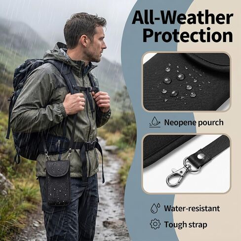 2 Pcs Phone Crossbody Bag, Universal Neoprene Cell Phone Pouch Purse Crossbody with Neck Strap, Around Neck Carrying Case for iPhone Cell Phones Coin Key in Saudi Arabia