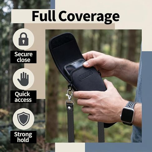 2 Pcs Phone Crossbody Bag, Universal Neoprene Cell Phone Pouch Purse Crossbody with Neck Strap, Around Neck Carrying Case for iPhone Cell Phones Coin Key in Saudi Arabia