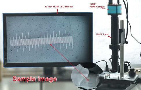 Microscope 1000X Inspection Zoom Monocular C-Mount Lens + Coaxial Light + Stereo Stand Compatible with PCB SMD Industrial Microscope Camera in Saudi Arabia