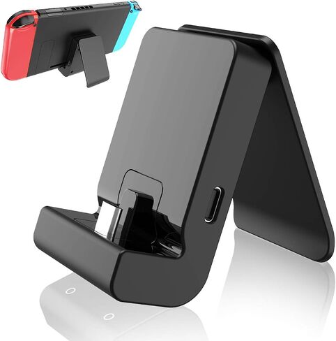 Switch Stand for Nintendo,Charging Dock for Switch 2 / Lite/OLED, Portable Adjustable Charging Stand for Nintendo with USB Type C Charger Port(Black) in Kuwait