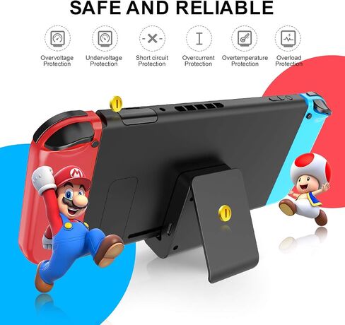 Switch Stand for Nintendo,Charging Dock for Switch 2 / Lite/OLED, Portable Adjustable Charging Stand for Nintendo with USB Type C Charger Port(Black) in Kuwait