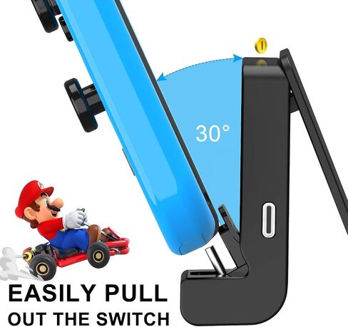 Switch Stand for Nintendo,Charging Dock for Switch 2 / Lite/OLED, Portable Adjustable Charging Stand for Nintendo with USB Type C Charger Port(Black) in Kuwait