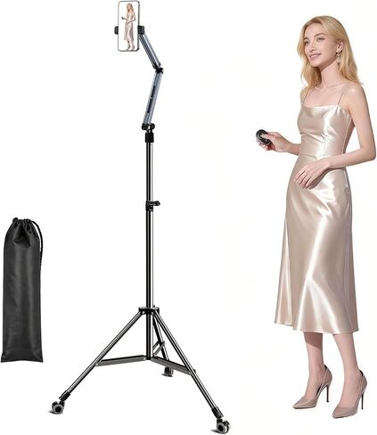 iPhone Tripod with Wheels, Rolling Phone Tripod Stand,72in Tall Cell Tripod in Saudi Arabia