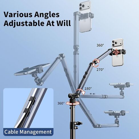 iPhone Tripod with Wheels, Rolling Phone Tripod Stand,72in Tall Cell Tripod in Saudi Arabia