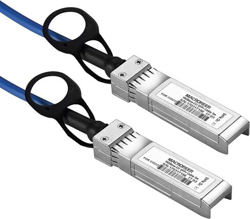 10G SFP+ DAC Cable, SFP Direct Attach Copper Passive Cable Compatible with Ubiquiti, Blue Color 10GbE SFP Twinax Cable 0.5-Meter(1.6ft), for Ubiquiti,Cisco,Mikrotik,Netgear,Supermicro in Kuwait
