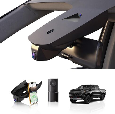 4K Dash Cam fit for Chevy Silverado 1500 2022-2026 2500 HD/3500 HD 2024-2026,WT RST LTZ Custom Trail Boss High Country ZR2(Model C),OEM Dash Camera,2160P Video HDR,5.8G WiFi&APP,GPS in Saudi Arabia