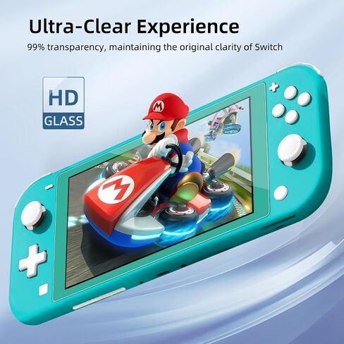 2-Pack Green Border Tempered Glass Screen Protector for Switch Lite Model 2019 [5.5 Inch]，HD Clear, Anti Scratch, Anti-Fingerprint, Shatterproof，Bubble Free, 9H Hardness, Ultra Thin in Kuwait