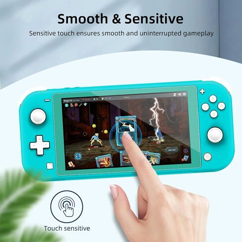 2-Pack Green Border Tempered Glass Screen Protector for Switch Lite Model 2019 [5.5 Inch]，HD Clear, Anti Scratch, Anti-Fingerprint, Shatterproof，Bubble Free, 9H Hardness, Ultra Thin in Kuwait